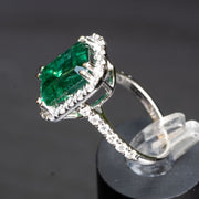 white gold emerald ring for women