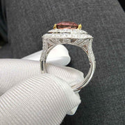 vintage pink tourmaline ring gold