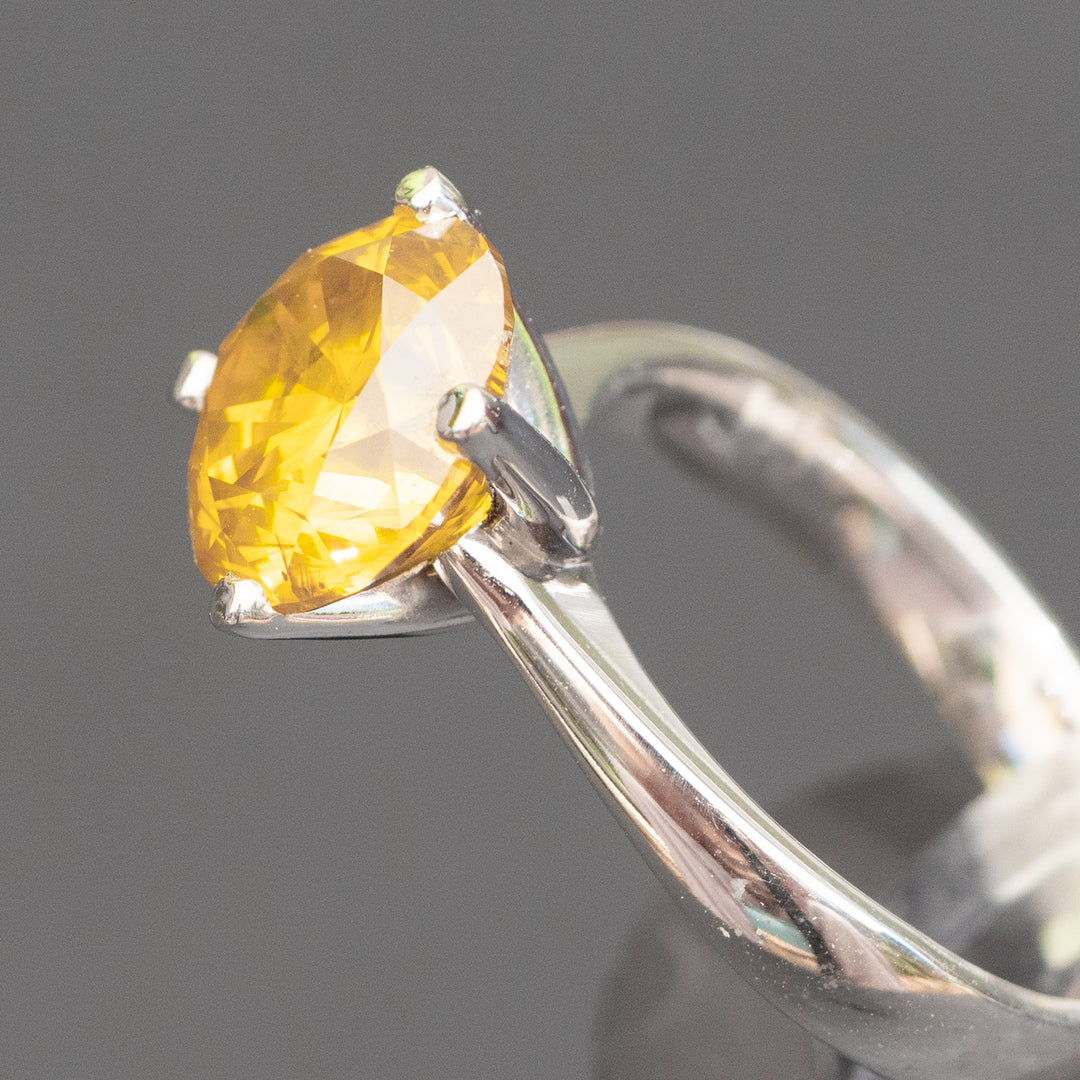 Johana carat natural fancy vivid orange yellow diamond ring clarity VS Saffron Diamond Ring