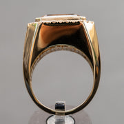 Julian - Men's Ring - 12.00 carat natural brown citrine with 1.01 natural diamonds