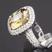 Alethea -8.40 carat Tourmaline ring with 1.85 carat natural diamonds D VVS